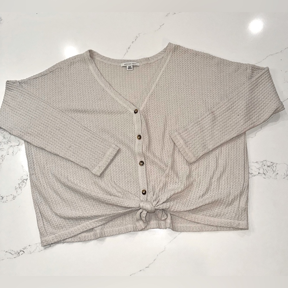Waffle Knit Sweater/Longsleeve by American Eagle SZ: Med